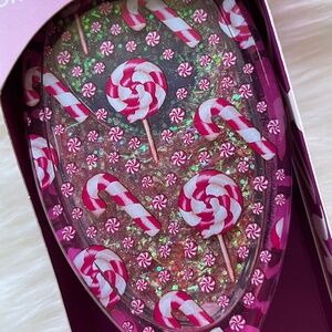 Wet Brush Detangler Peppermint Candy Pink Glitter Hairbrush